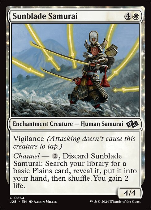 naokuroshop MTG [J25][0264][白][C][EN][陽刃の侍/Sunblade Samurai] NM