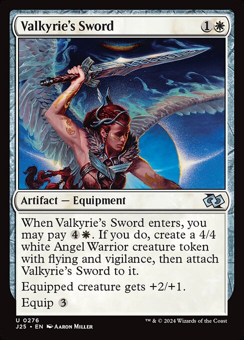 naokuroshop MTG [J25][0276][白][U][EN][戦乙女の剣/Valkyrie's Sword] NM