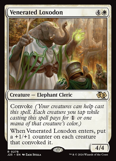 naokuroshop MTG [J25][0278][白][R][EN][敬慕されるロクソドン/Venerated Loxodon] NM