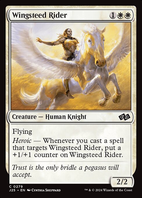 naokuroshop MTG [J25][0279][白][C][EN][天馬の乗り手/Wingsteed Rider] NM