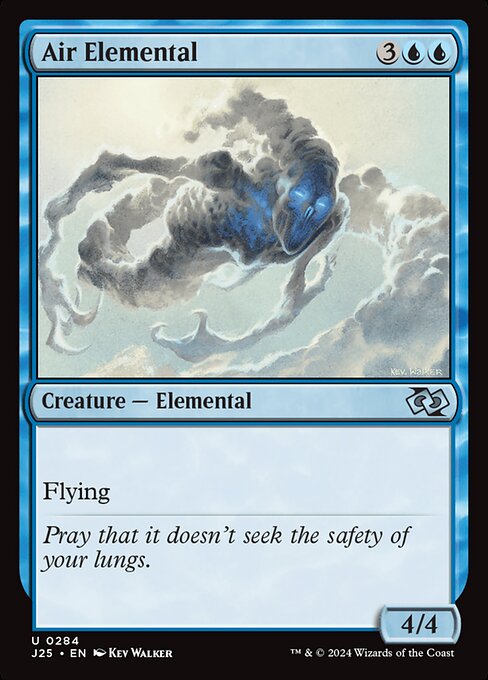 naokuroshop MTG [J25][0284][青][U][EN][大気の精霊/Air Elemental] NM