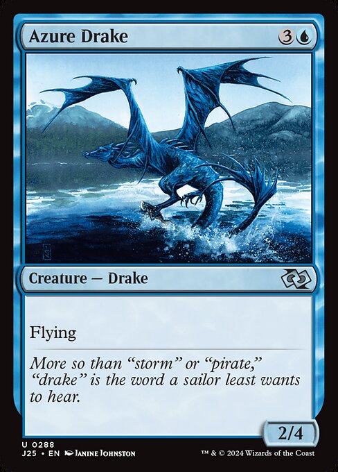 naokuroshop MTG [J25][0288][青][U][EN][蒼穹のドレイク/Azure Drake] NM