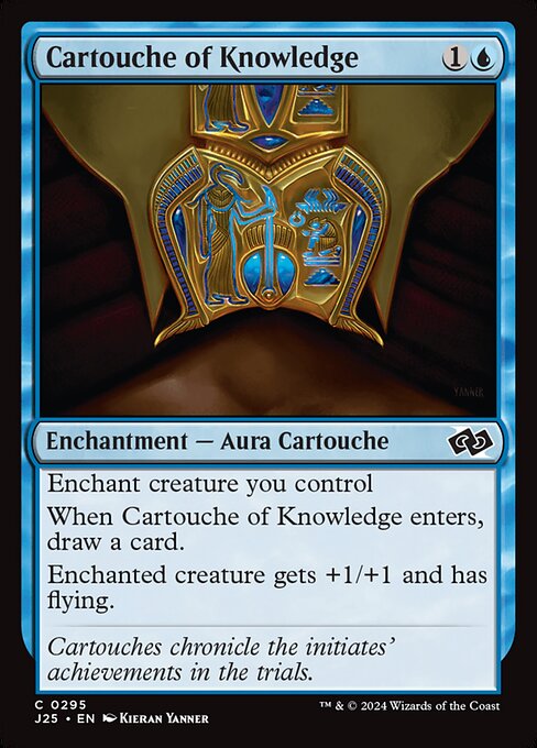 naokuroshop MTG [J25][0295][青][C][EN][知識のカルトーシュ/Cartouche of Knowledge] NM