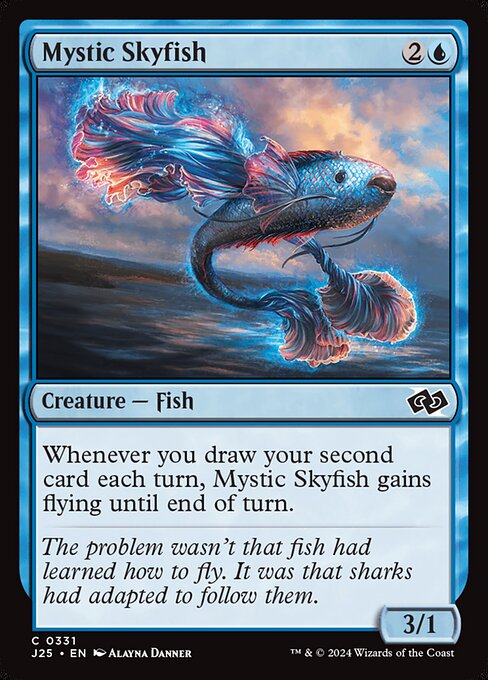 naokuroshop MTG [J25][0331][青][C][EN][神秘の空魚/Mystic Skyfish] NM