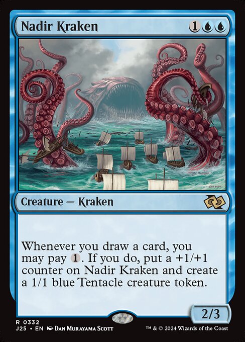 naokuroshop MTG [J25][0332][青][R][EN][水底のクラーケン/Nadir Kraken] NM