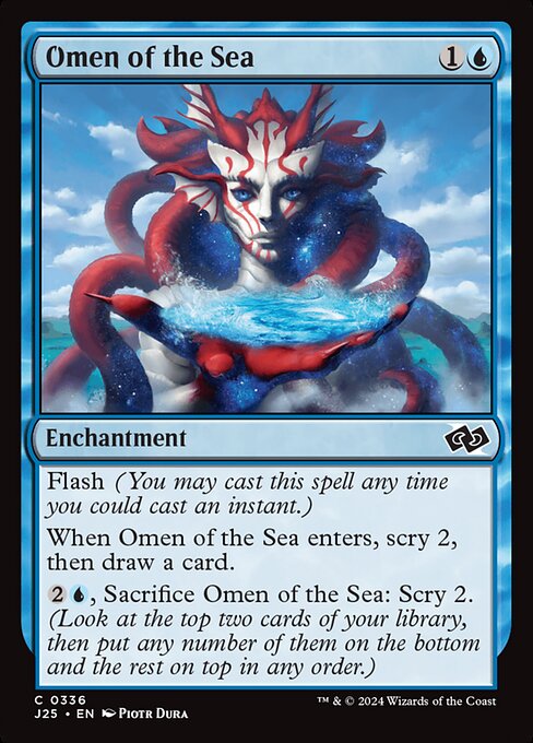 naokuroshop MTG [J25][0336][青][C][EN][海の神のお告げ/Omen of the Sea] NM