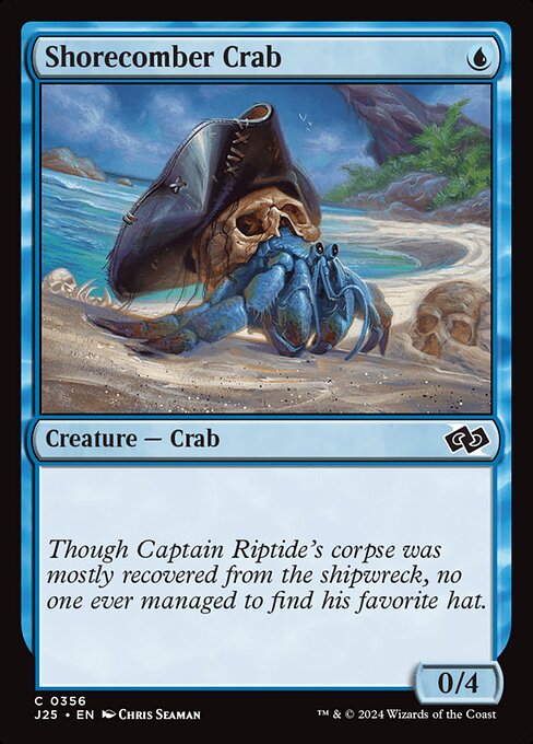 naokuroshop MTG [J25][0356][青][C][EN][岸漁りガニ/Shorecomber Crab] NM