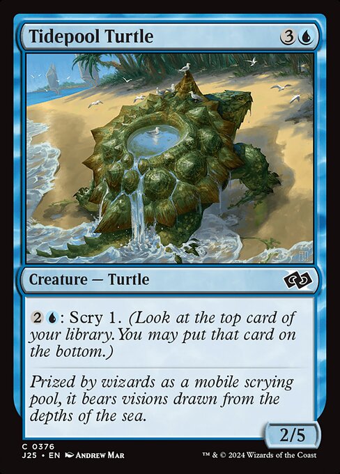 naokuroshop MTG [J25][0376][青][C][EN][潮溜まりの亀/Tidepool Turtle] NM