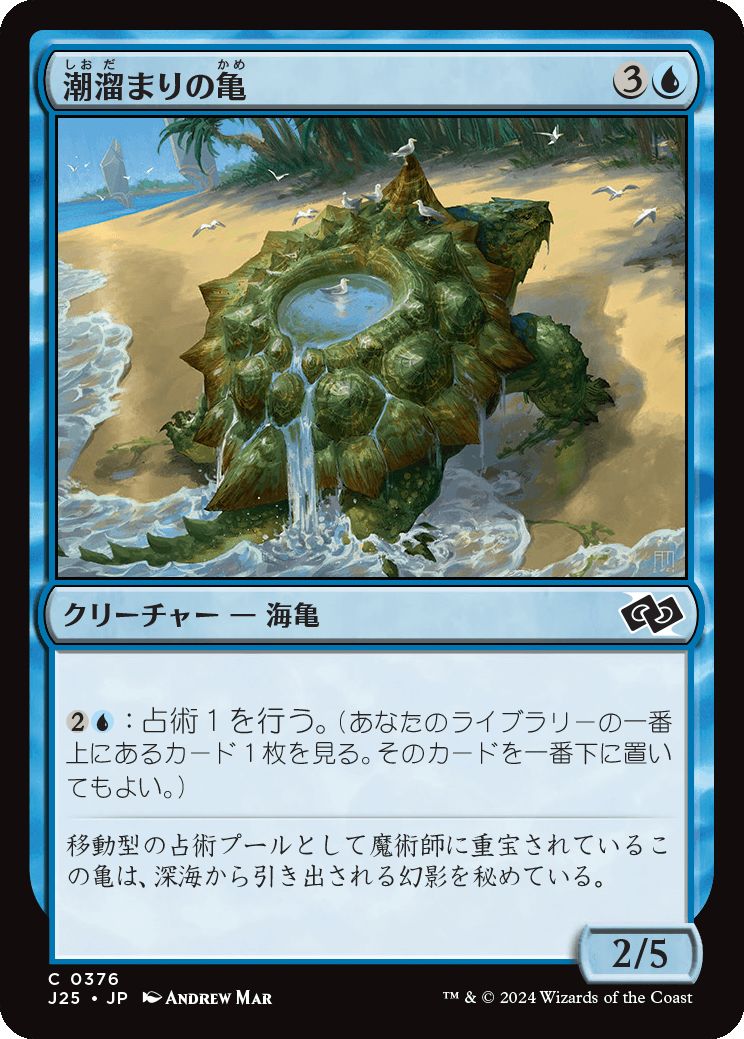 naokuroshop MTG [J25][0376][青][C][JP][潮溜まりの亀/Tidepool Turtle] NM