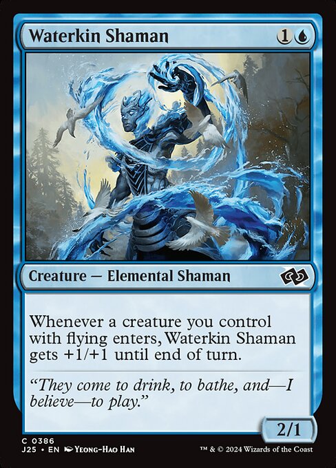 naokuroshop MTG [J25][0386][青][C][EN][水族のシャーマン/Waterkin Shaman] NM