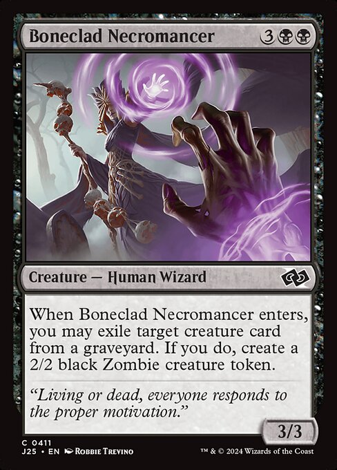 naokuroshop MTG [J25][0411][黒][C][EN][骨まといの屍術師/Boneclad Necromancer] NM