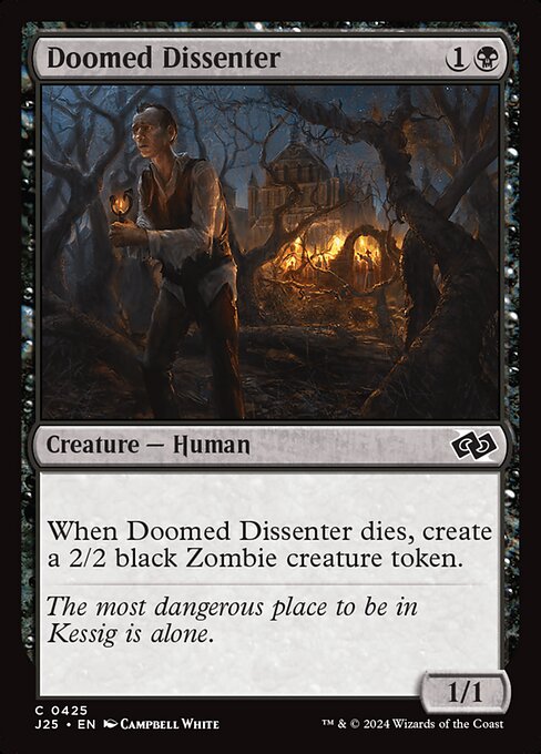 naokuroshop MTG [J25][0425][黒][C][EN][悪運尽きた造反者/Doomed Dissenter] NM