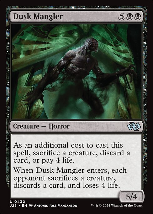 naokuroshop MTG [J25][0430][黒][U][EN][薄暮の刻み獣/Dusk Mangler] NM