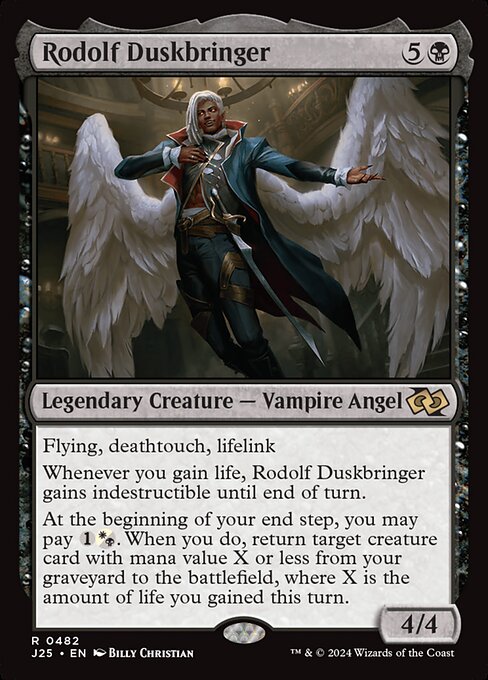 naokuroshop MTG [J25][0482][黒][R][EN][黄昏をもたらす者、ロドルフ/Rodolf Duskbringer] NM