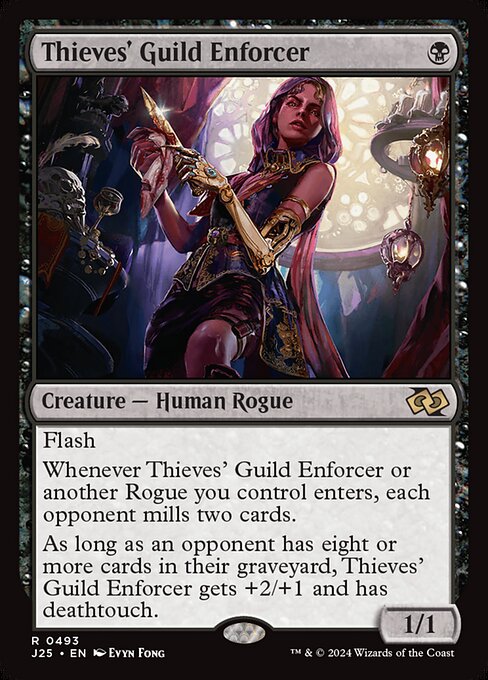 naokuroshop MTG [J25][0493][黒][R][EN][盗賊ギルドの処罰者/Thieves' Guild Enforcer] NM