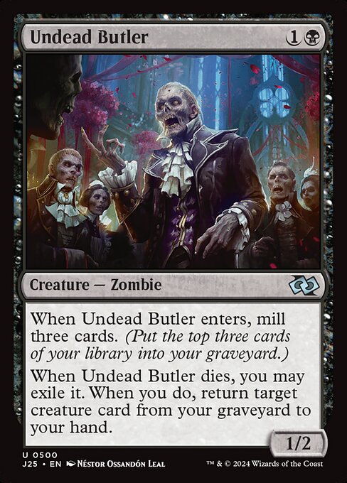 naokuroshop MTG [J25][0500][黒][U][EN][アンデッドの執事/Undead Butler] NM