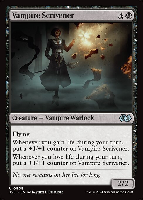 naokuroshop MTG [J25][0505][黒][U][EN][吸血鬼の公証人/Vampire Scrivener] NM