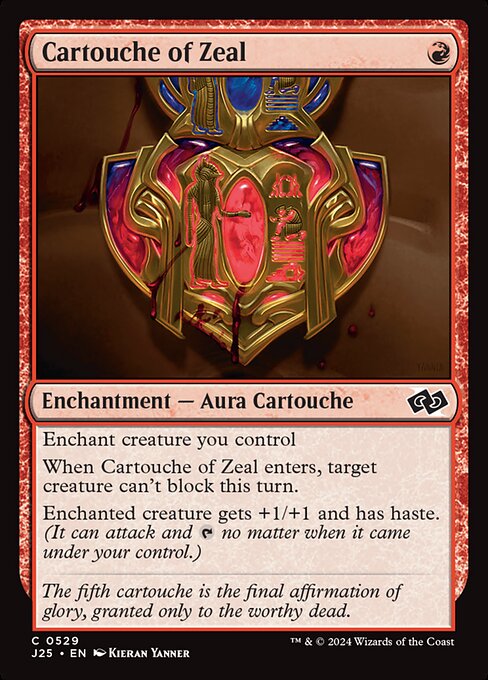 naokuroshop MTG [J25][0529][赤][C][EN][激情のカルトーシュ/Cartouche of Zeal] NM