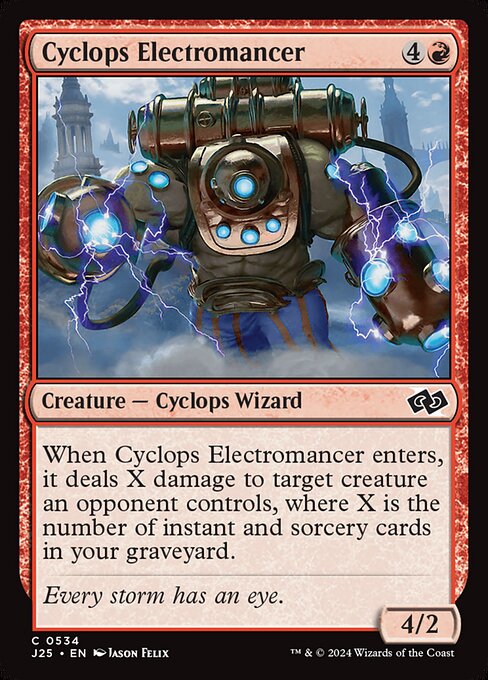 naokuroshop MTG [J25][0534][赤][C][EN][サイクロプスの電術師/Cyclops Electromancer] NM