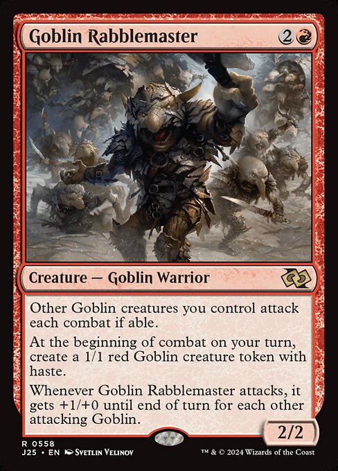 naokuroshop MTG [J25][0558][赤][R][EN][ゴブリンの熟練扇動者/Goblin Rabblemaster] NM