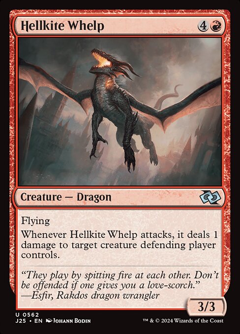 naokuroshop MTG [J25][0562][赤][U][EN][ヘルカイトの仔/Hellkite Whelp] NM