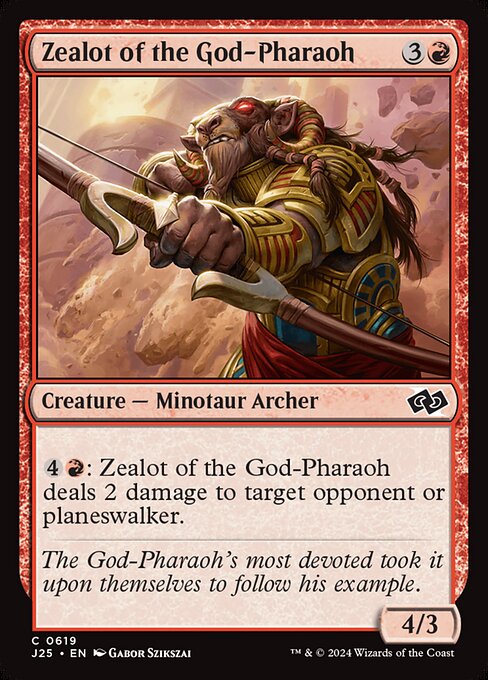 naokuroshop MTG [J25][0619][赤][C][EN][王神の盲信者/Zealot of the God-Pharaoh] NM