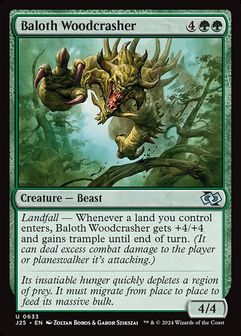 naokuroshop MTG [J25][0633][緑][U][EN][ベイロスの林壊し/Baloth Woodcrasher] NM