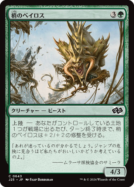 naokuroshop MTG [J25][0643][緑][C][JP][梢のベイロス/Canopy Baloth] NM