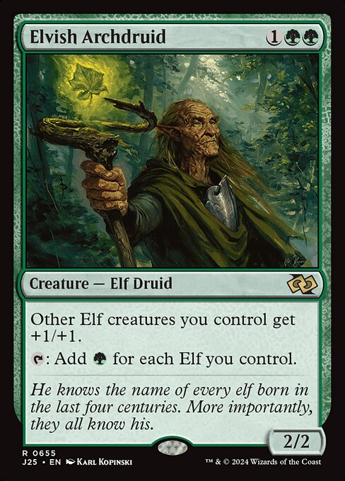 naokuroshop MTG [J25][0655][緑][R][EN][エルフの大ドルイド/Elvish Archdruid] NM