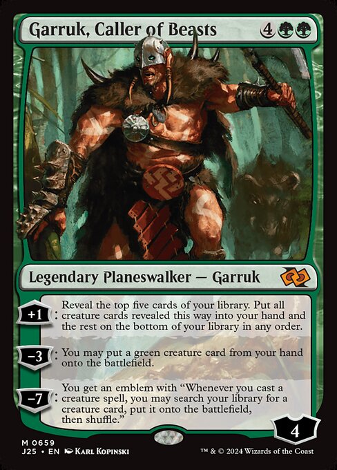 naokuroshop MTG [J25][0659][緑][M][EN][獣の統率者、ガラク/Garruk, Caller of Beasts] NM