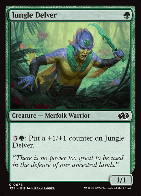 naokuroshop MTG [J25][0678][緑][C][EN][ジャングルの探査者/Jungle Delver] NM