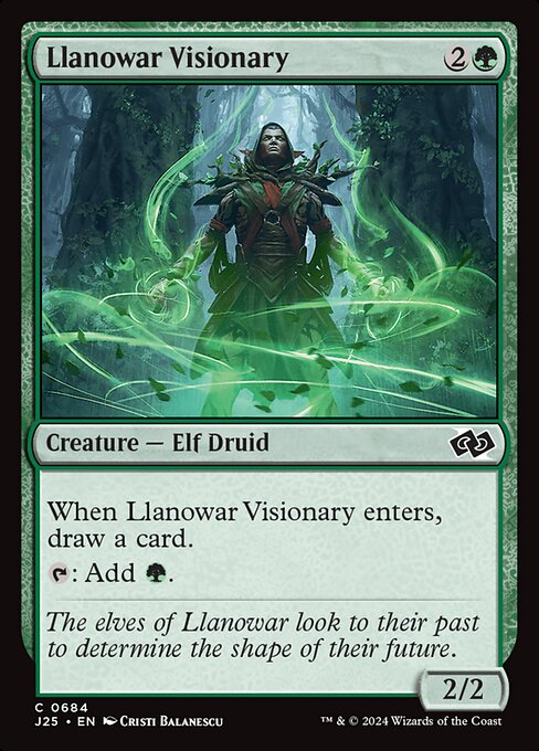 naokuroshop MTG [J25][0684][緑][C][EN][ラノワールの幻想家/Llanowar Visionary] NM