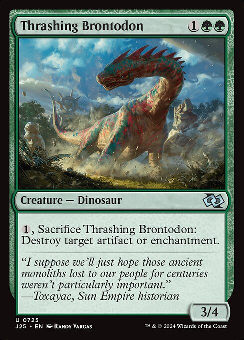 naokuroshop MTG [J25][0725][緑][U][EN][打ち壊すブロントドン/Thrashing Brontodon] NM