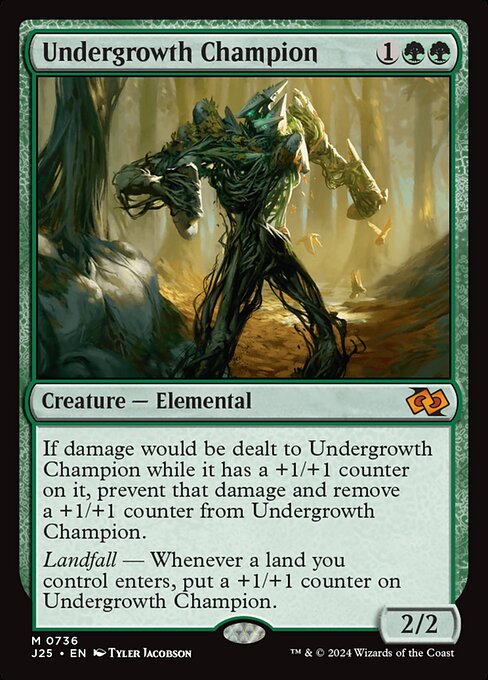 naokuroshop MTG [J25][0736][緑][M][EN][下生えの勇者/Undergrowth Champion] NM