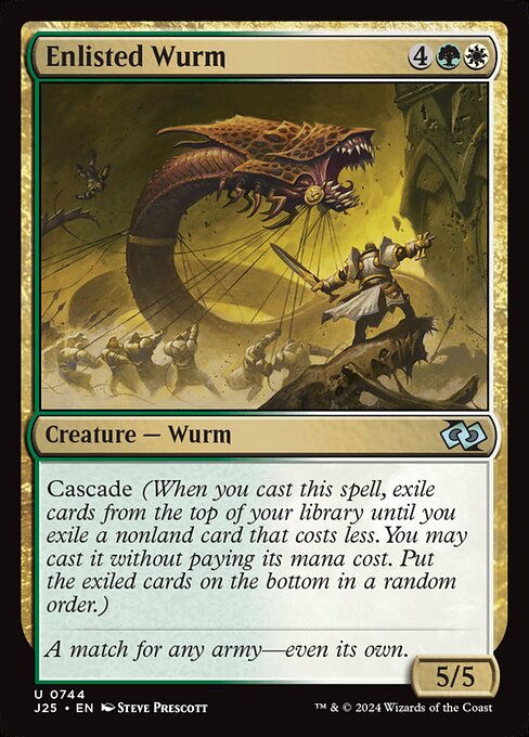 naokuroshop MTG [J25][0744][多][U][EN][徴兵されたワーム/Enlisted Wurm] NM