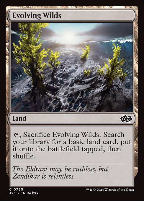 naokuroshop MTG [J25][0765][土地][C][EN][進化する未開地/Evolving Wilds] NM