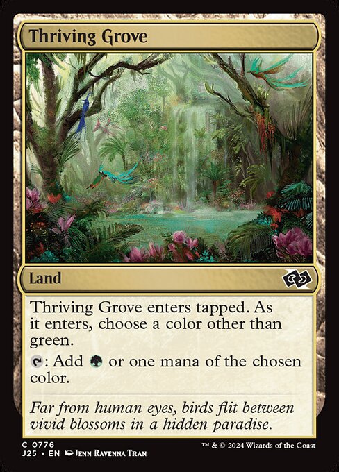 naokuroshop MTG [J25][0776][土地][C][EN][興隆する木立/Thriving Grove] NM