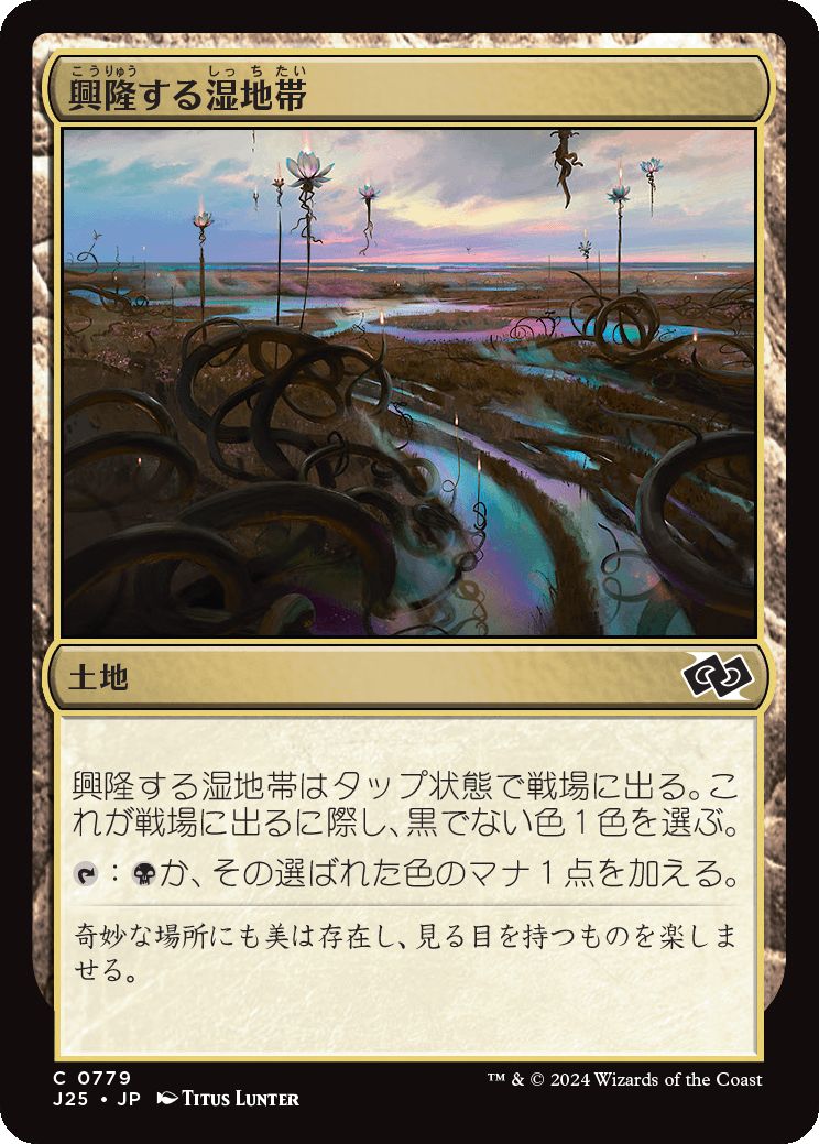 naokuroshop MTG [J25][0779][土地][C][JP][興隆する湿地帯/Thriving Moor] NM