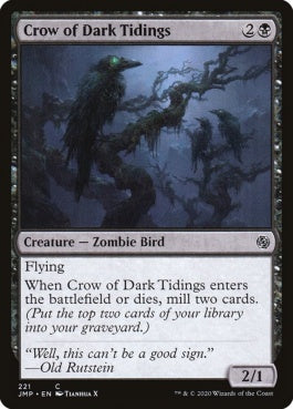 naokuroshop MTG [JMP][221][黒][C][EN][闇告げカラス/Crow of Dark Tidings] NM