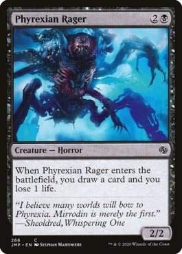 naokuroshop MTG [JMP][266][黒][C][EN][ファイレクシアの憤怒鬼/Phyrexian Rager] NM