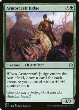 naokuroshop MTG [JMP][377][緑][U][EN][鎧作りの審判者/Armorcraft Judge] NM