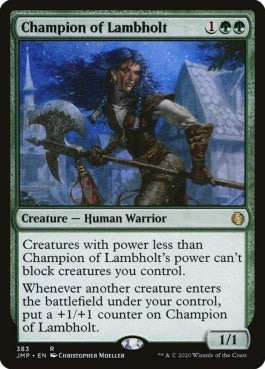 naokuroshop MTG [JMP][383][緑][R][EN][ラムホルトの勇者/Champion of Lambholt] NM