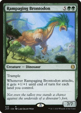 naokuroshop MTG [JMP][423][緑][R][EN][暴れ回るブロントドン/Rampaging Brontodon] NM