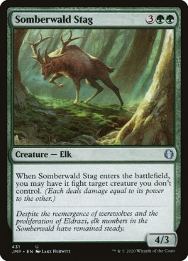 naokuroshop MTG [JMP][431][緑][U][EN][ソンバーワルドの雄鹿/Somberwald Stag] NM