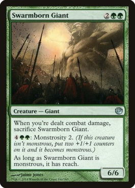 naokuroshop MTG [JOU][144][緑][U][EN][群れ生まれの巨人/Swarmborn Giant] NM