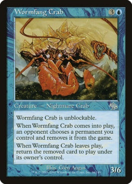 naokuroshop MTG [JUD][056][青][U][EN][寄生牙のカニ/Wormfang Crab] NM