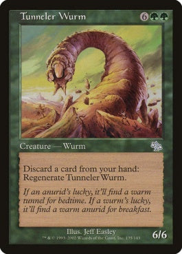 naokuroshop MTG [JUD][135][緑][U][EN][穴掘りワーム/Tunneler Wurm] NM