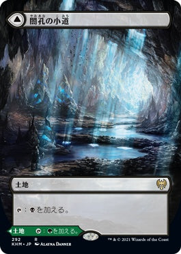 naokuroshop MTG [KHM][292][土地][R][JP][闇孔の小道/Darkbore Pathway]（foil） NM