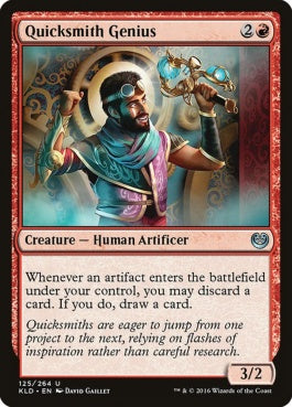 naokuroshop MTG [KLD][125][赤][U][EN][天才速製職人/Quicksmith Genius] NM