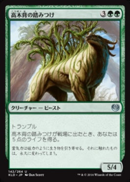 naokuroshop MTG [KLD][142][緑][U][JP][高木背の踏みつけ/Arborback Stomper] NM